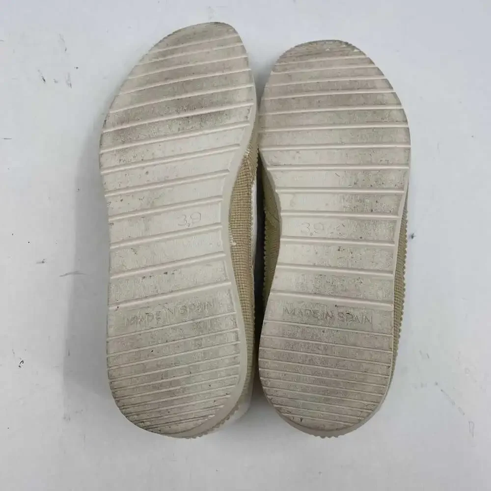 Verbenas White Classic Leather Flats | Women's Size 39EU